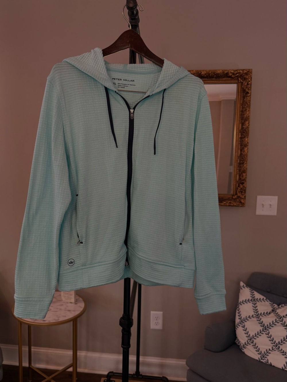 Peter Millar Light Aqua Hooded Jacket
